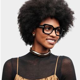 Neon Square Black Glasses1