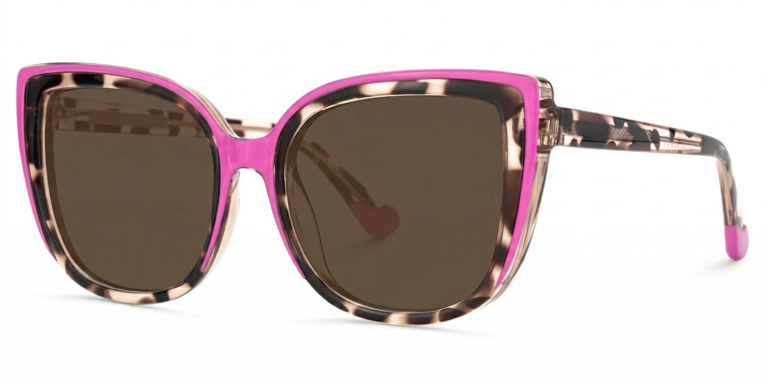 Fenn Tr90 Pink Tortoise Frame Sunglasses | ZEELOOL2