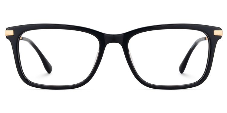 Zane Rectangle Black Glasses