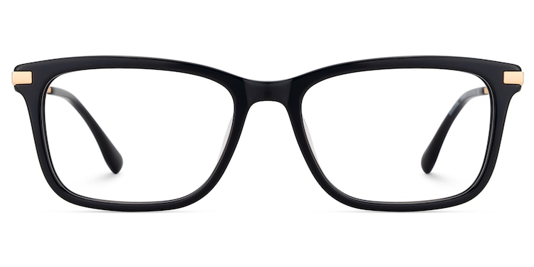 Zane Rectangle Black Glasses