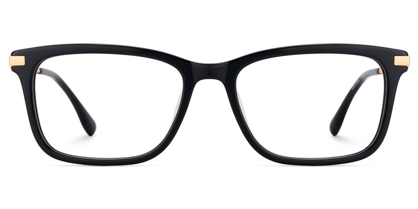 Zane Rectangle Black Glasses