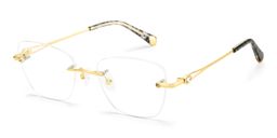 Seth Rectangle Gold Glasses5