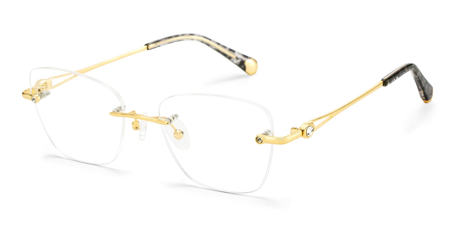 Seth Rectangle Gold Glasses5