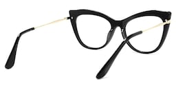 Indira Cat Eye Black Glasses4