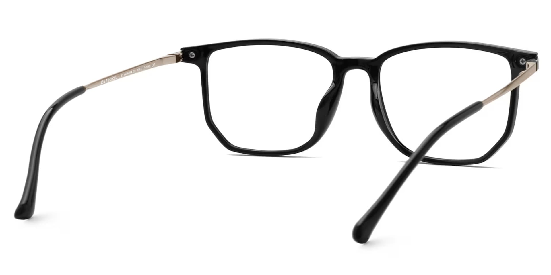 Fezell Square Black Eyeglasses and Thin Wide Frames5