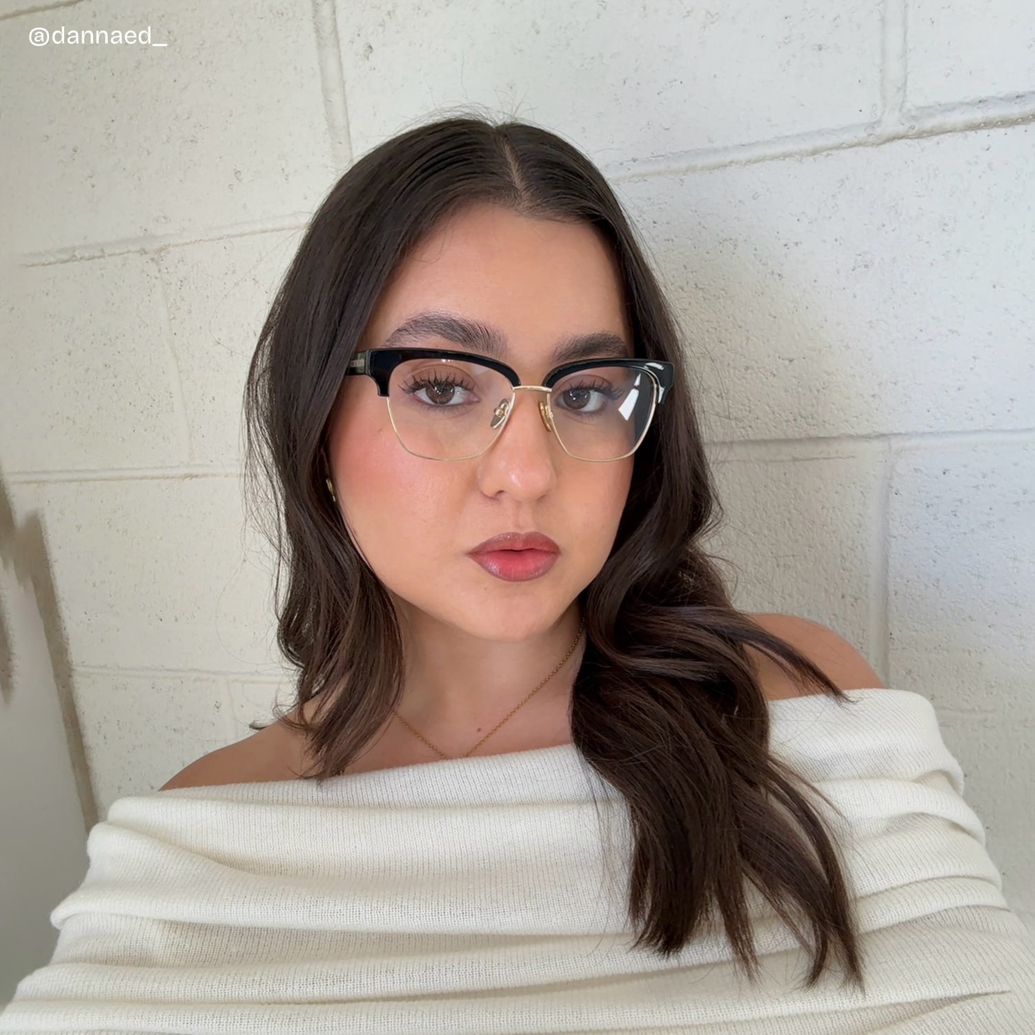 Ellis Browline Black Gold Glasses7