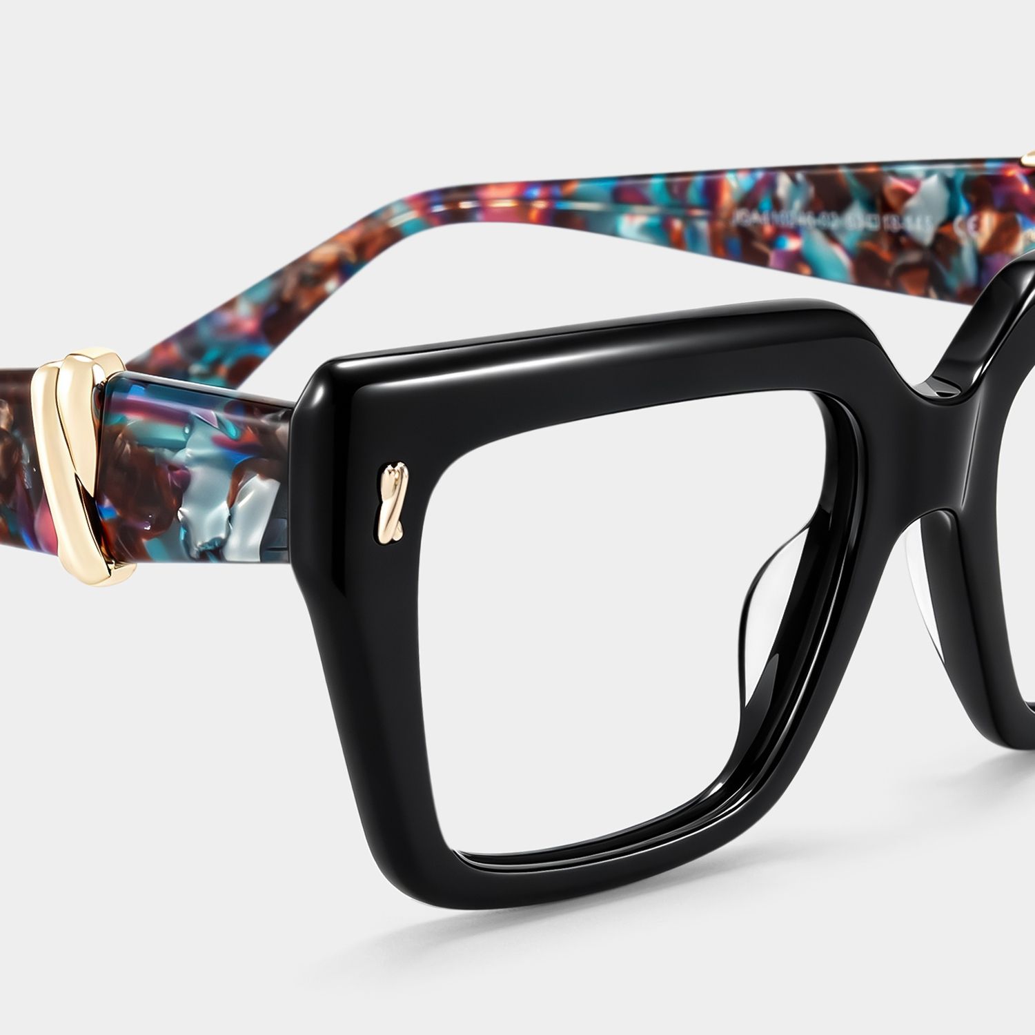 Ophelia Black Square Glasses | ZEELOOL5
