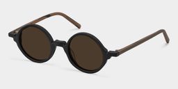 Otto Round Black Sunglasses2