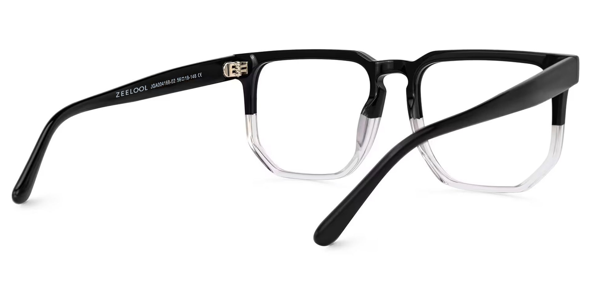 Matherne Square Glasses and Black-Clear Frames3