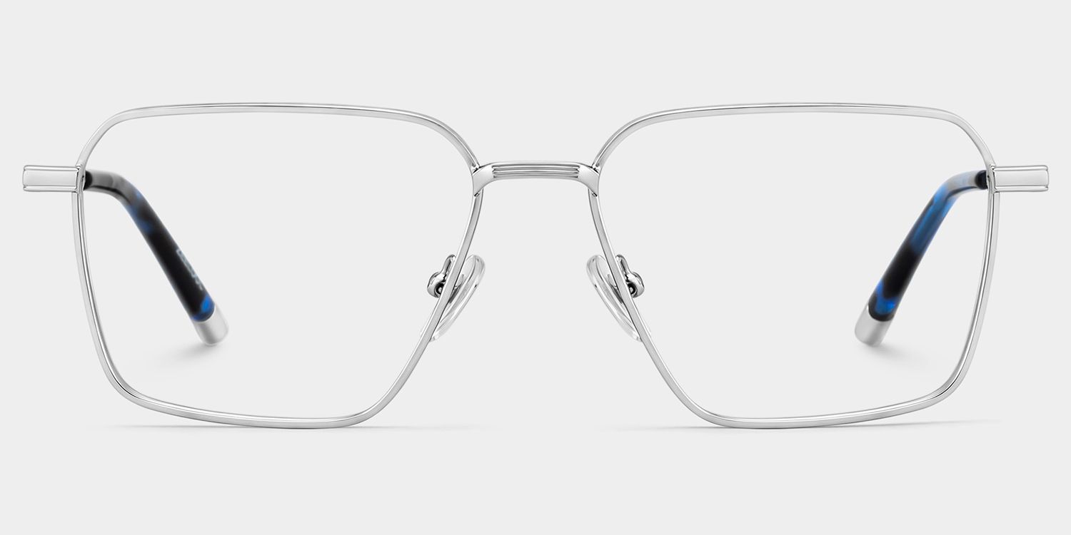 Ashley Square Silver Frames Glasses with Preppy Chic | ZEELOOL0