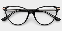 Jagger Cat-Eye Black Glasses2