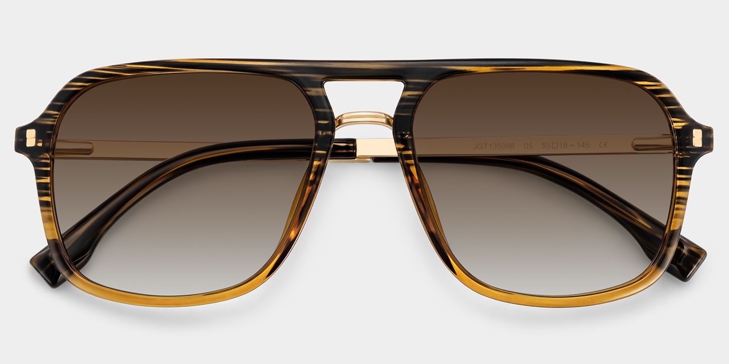 Kilworth Brown Aviator Polarized Sunglasses for Driving | ZEELOOL1
