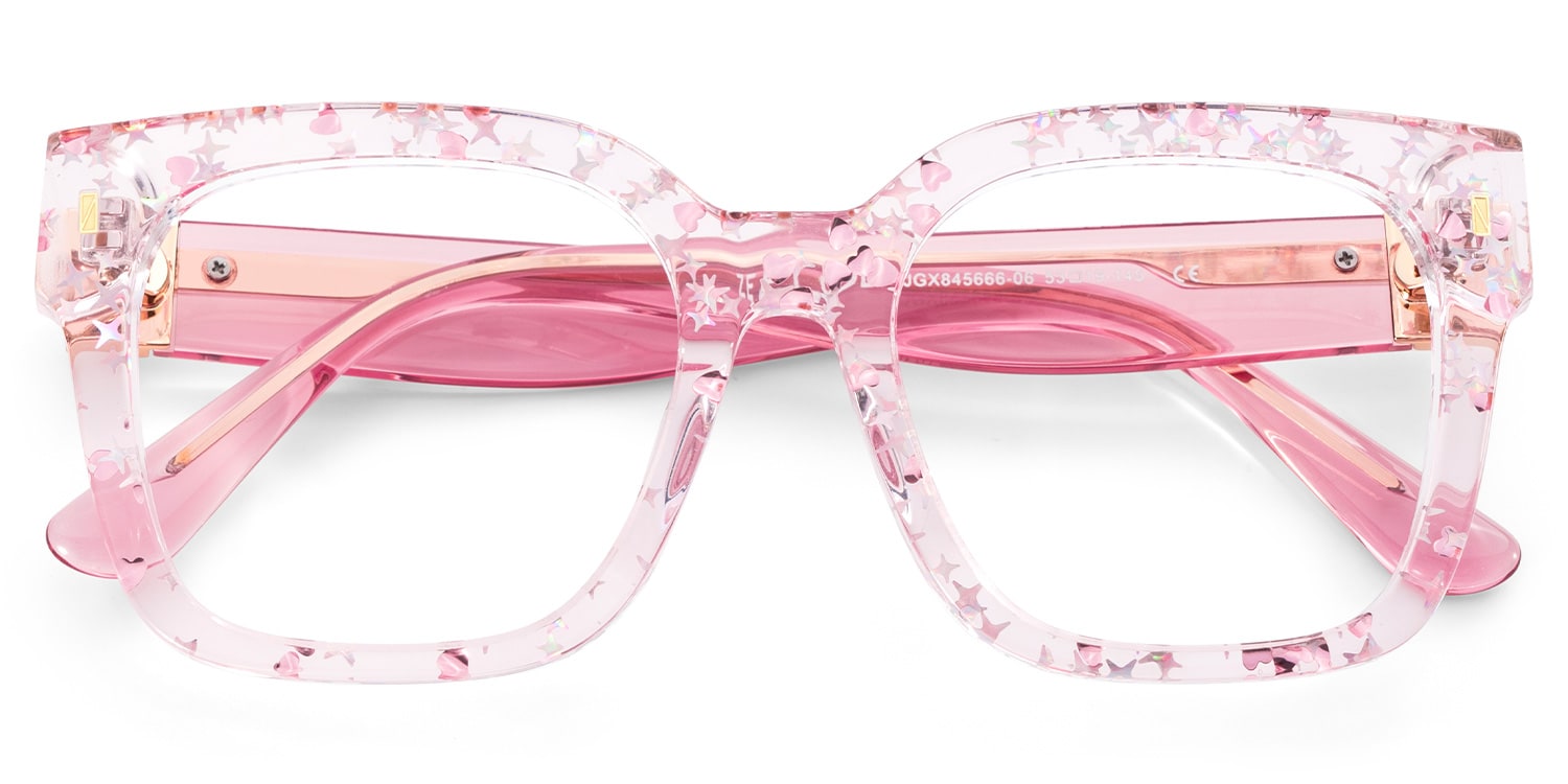 Scicluna Square Pink Glasses2