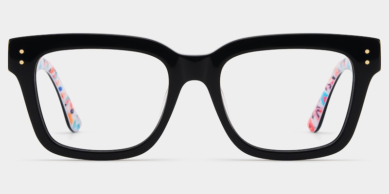 Zinnia Rectangle Black Glasses good-img