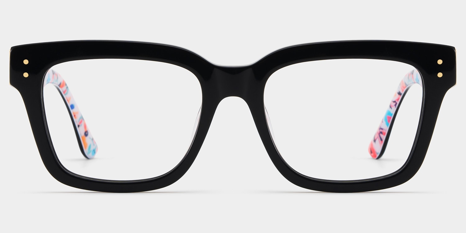 Zinnia Black Frame Glasses with Rectangle Frame Online | ZEELOOL4