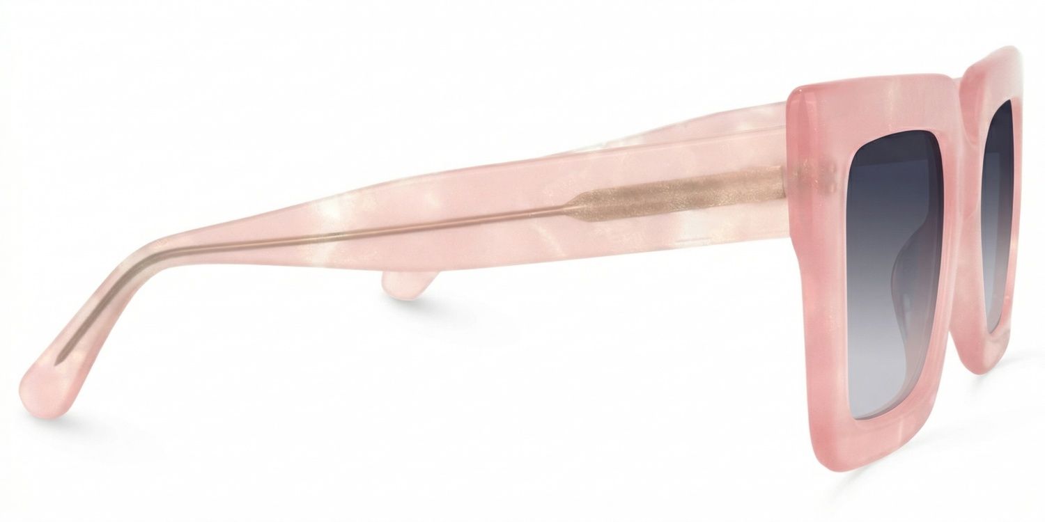 Brandon Pink Square Polarized Sunglasses for Driving | ZEELOOL