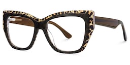 Thurman Butterfly Brown Leopard Glasses3
