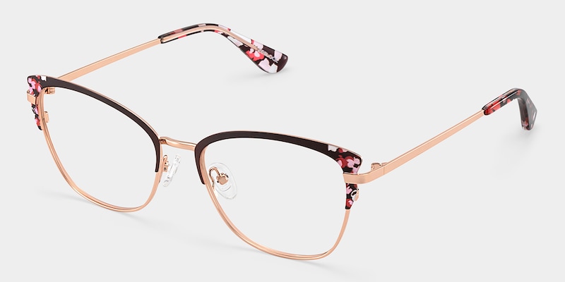 Mariana Brown Frame Glasses with Rectangle Frame Online | ZEELOOL2