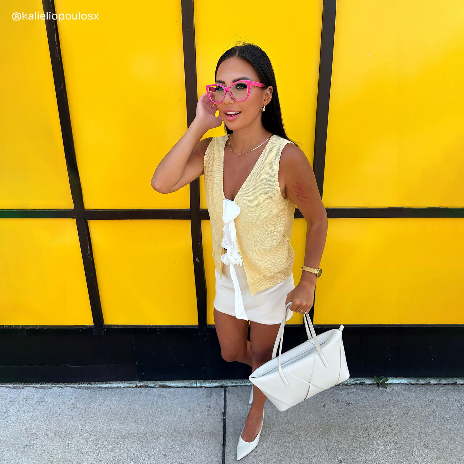 Blaise Pink Green Frame Glasses with Cat eye Frame Online | ZEELOOL12