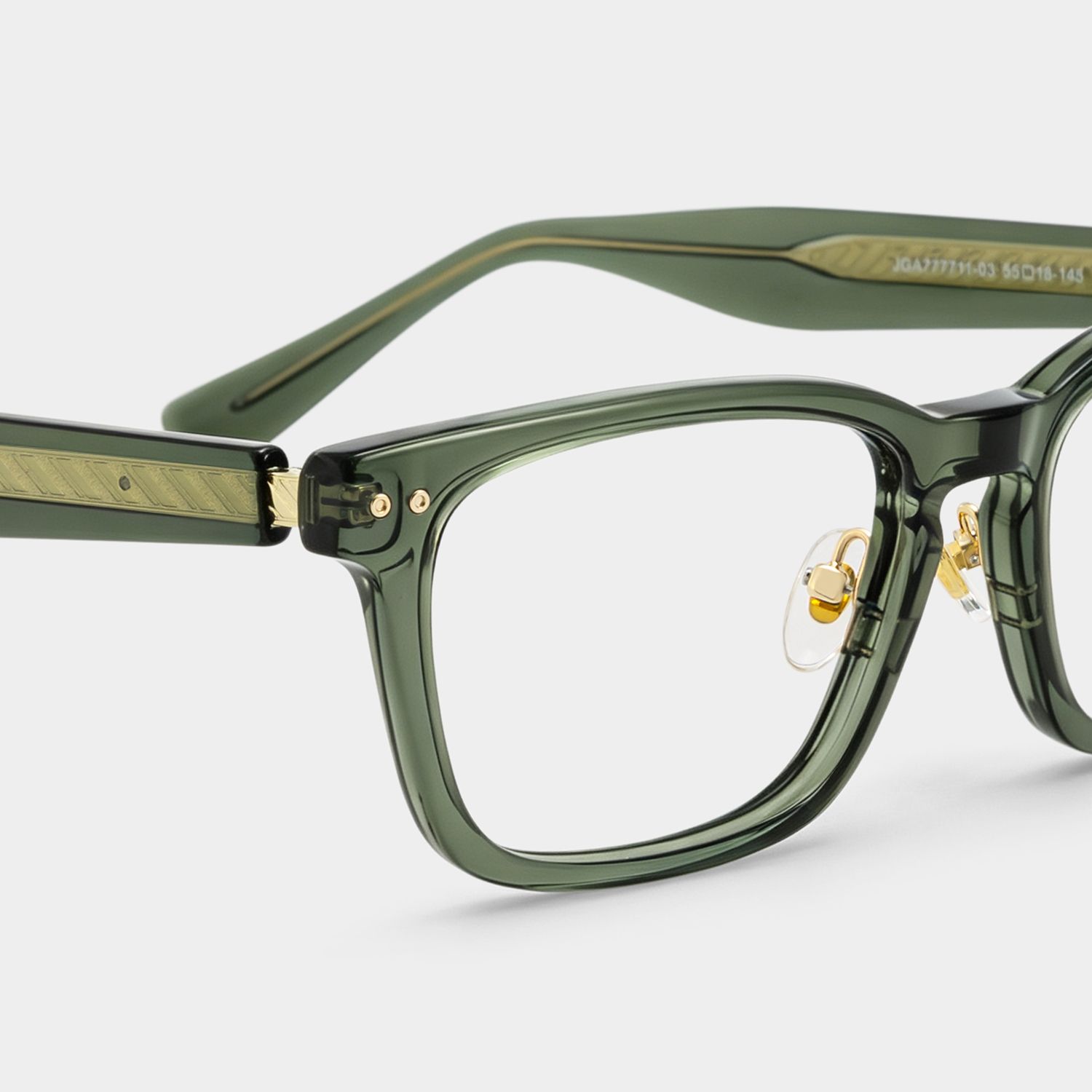 Buzz Green Rectangle Frame Glasses for Men | ZEELOOL5