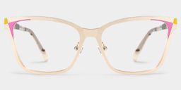 Elise Rectangle Gold Glasses1