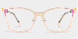 Elise Rectangle Gold Glasses1