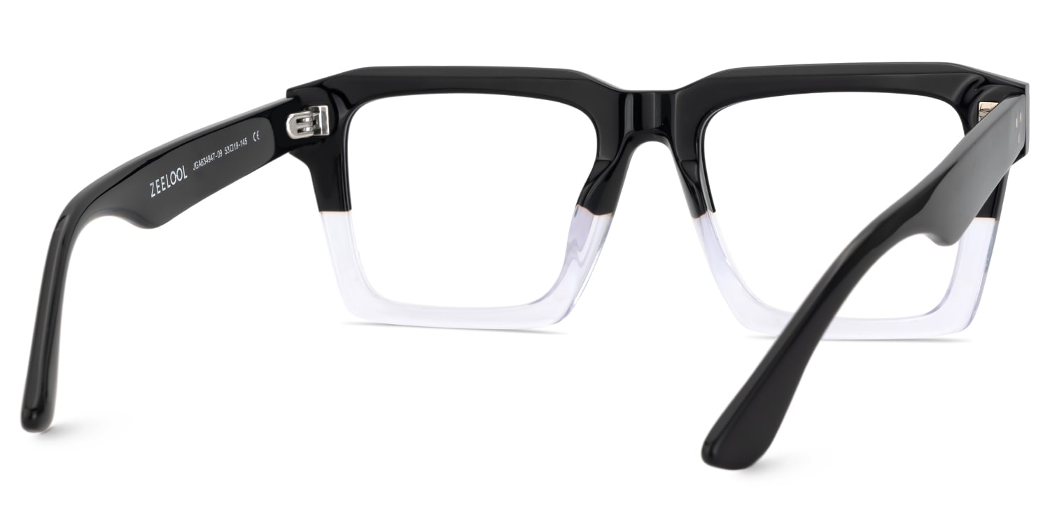Kenish Square Black Crystal Glasses6