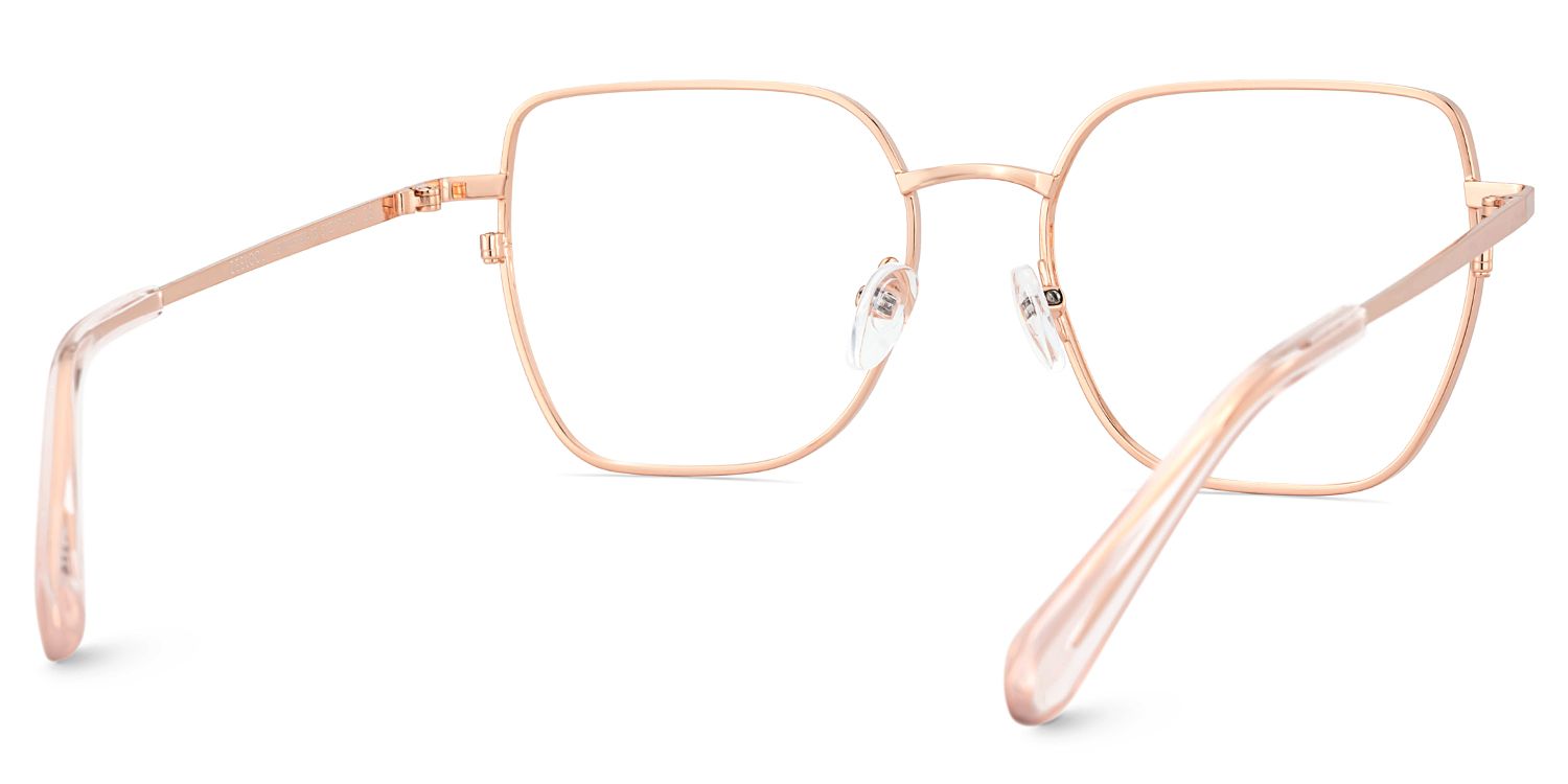 Rose Gold Wire Glasses With Exquisite Pattern5