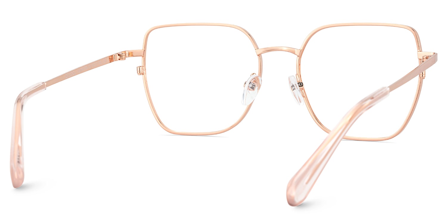 Fife Geometric Rose Gold Glasses5