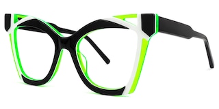 Leticia Cateye Black Glasses1