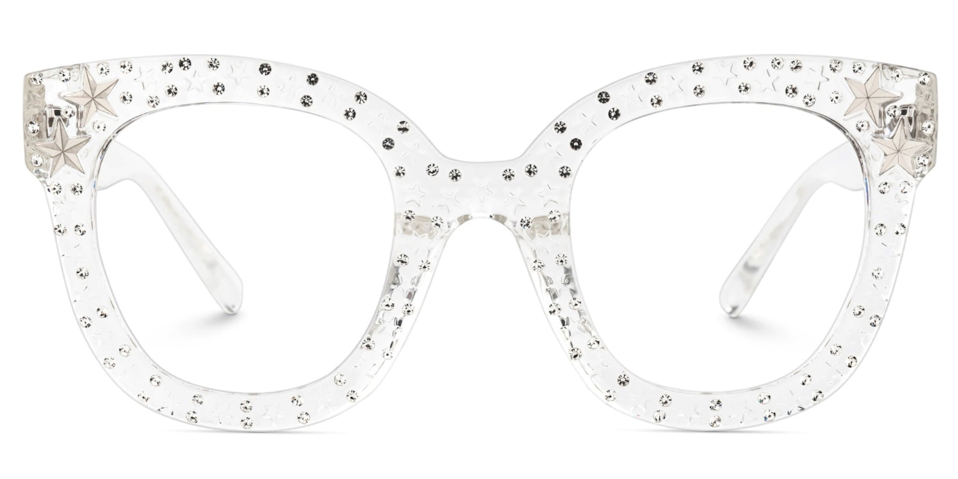 Kahle Cateye Crystal Eyeglasses and Clear Frames0