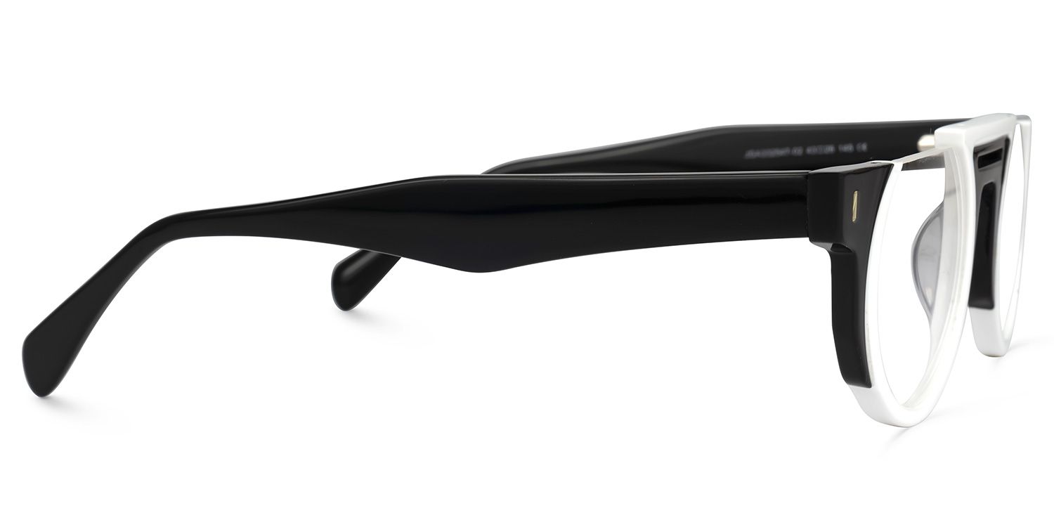 Mastin Round White Glasses2