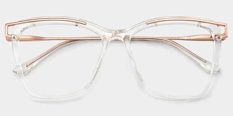 Krystle Square Crystal Frame Glasses | Zeelool Optical4
