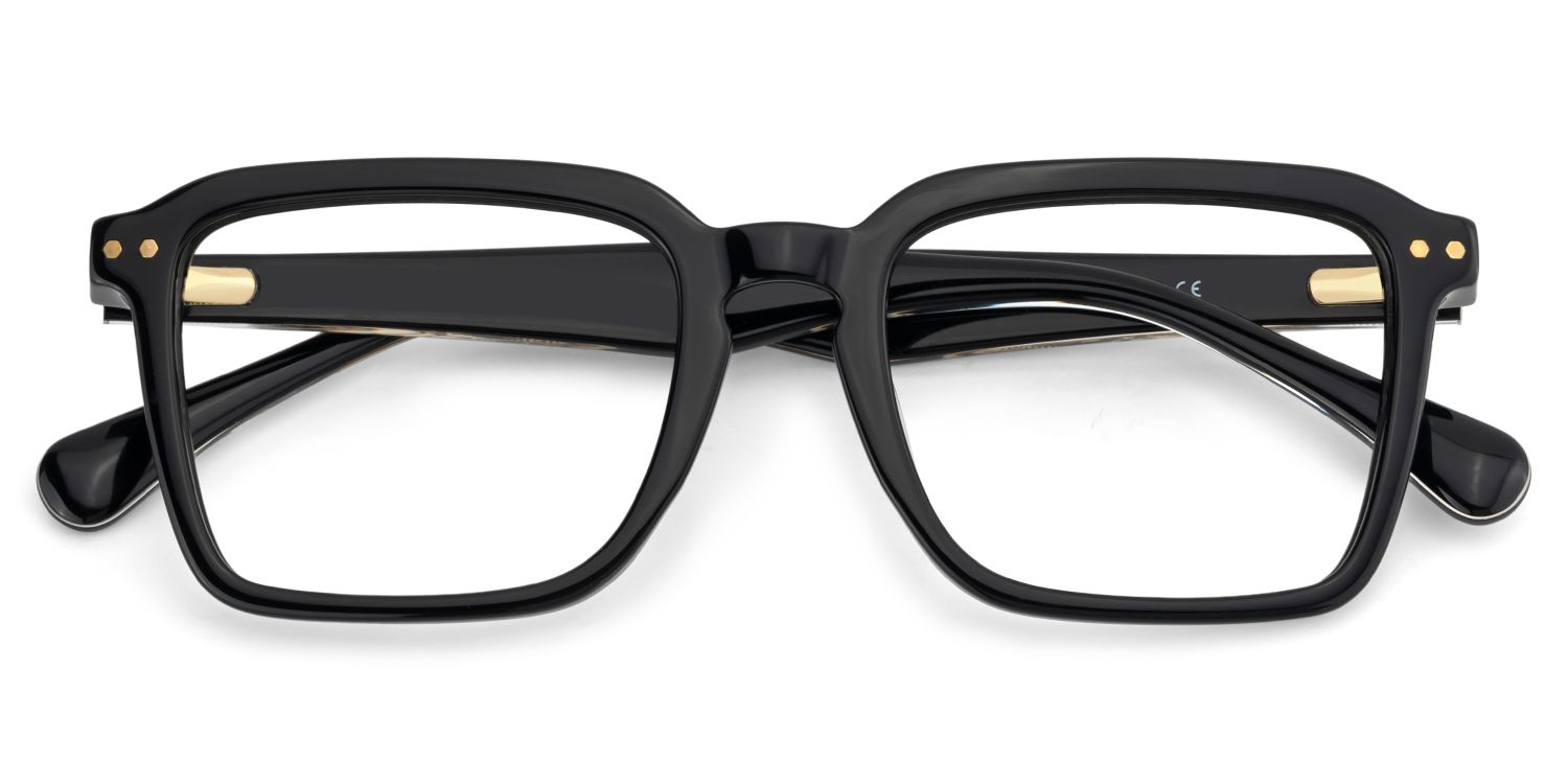 Vickerie Thin Black Glasses in Square Design | Zeelool2