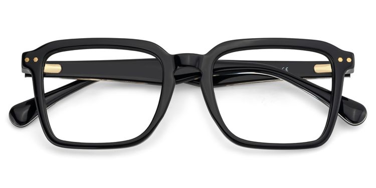 Vickerie Rectangle Black Glasses
