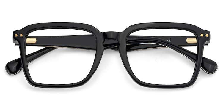 Vickerie Rectangle Black Glasses