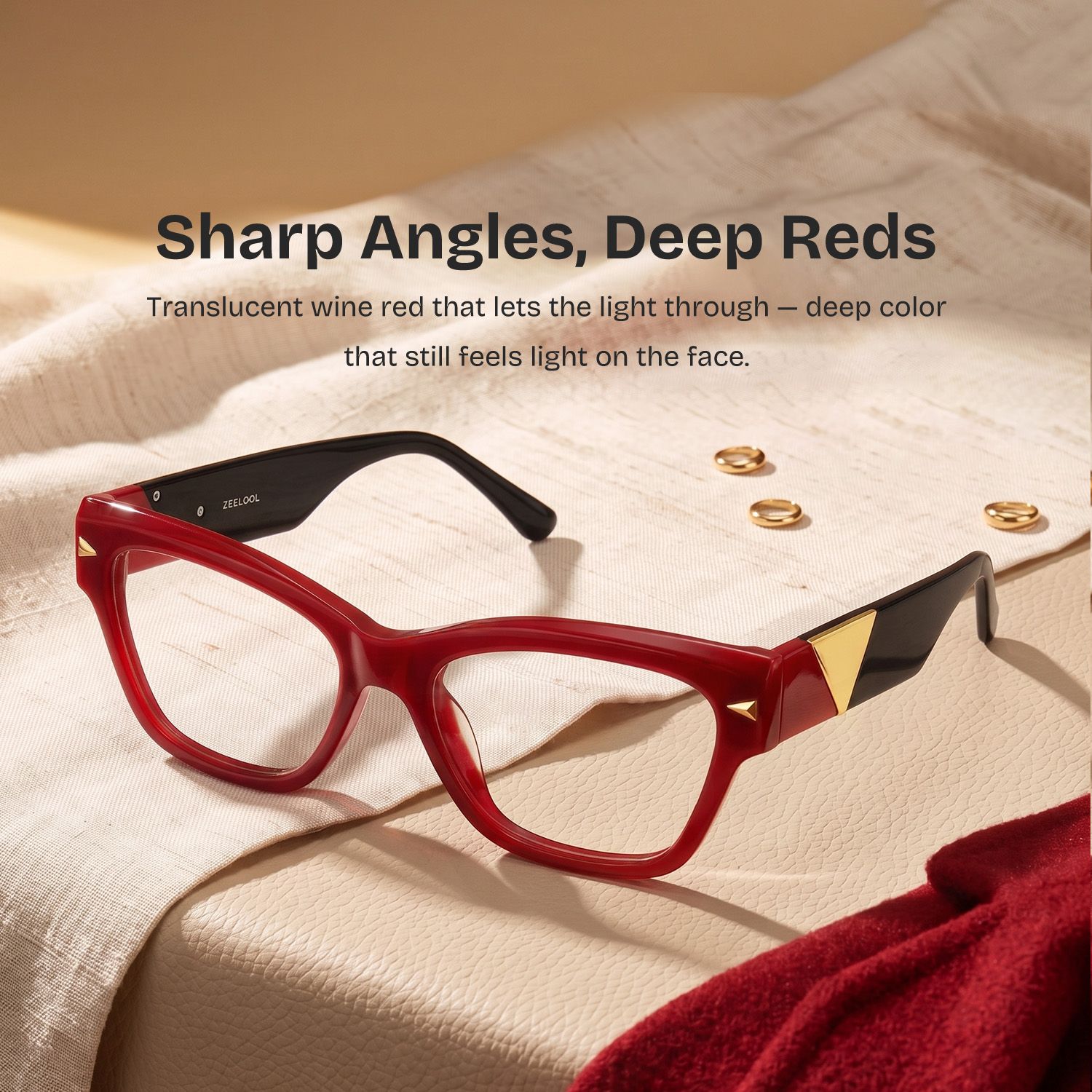 Briar Red Cat-Eye Eyeglasses | ZEELOOL0