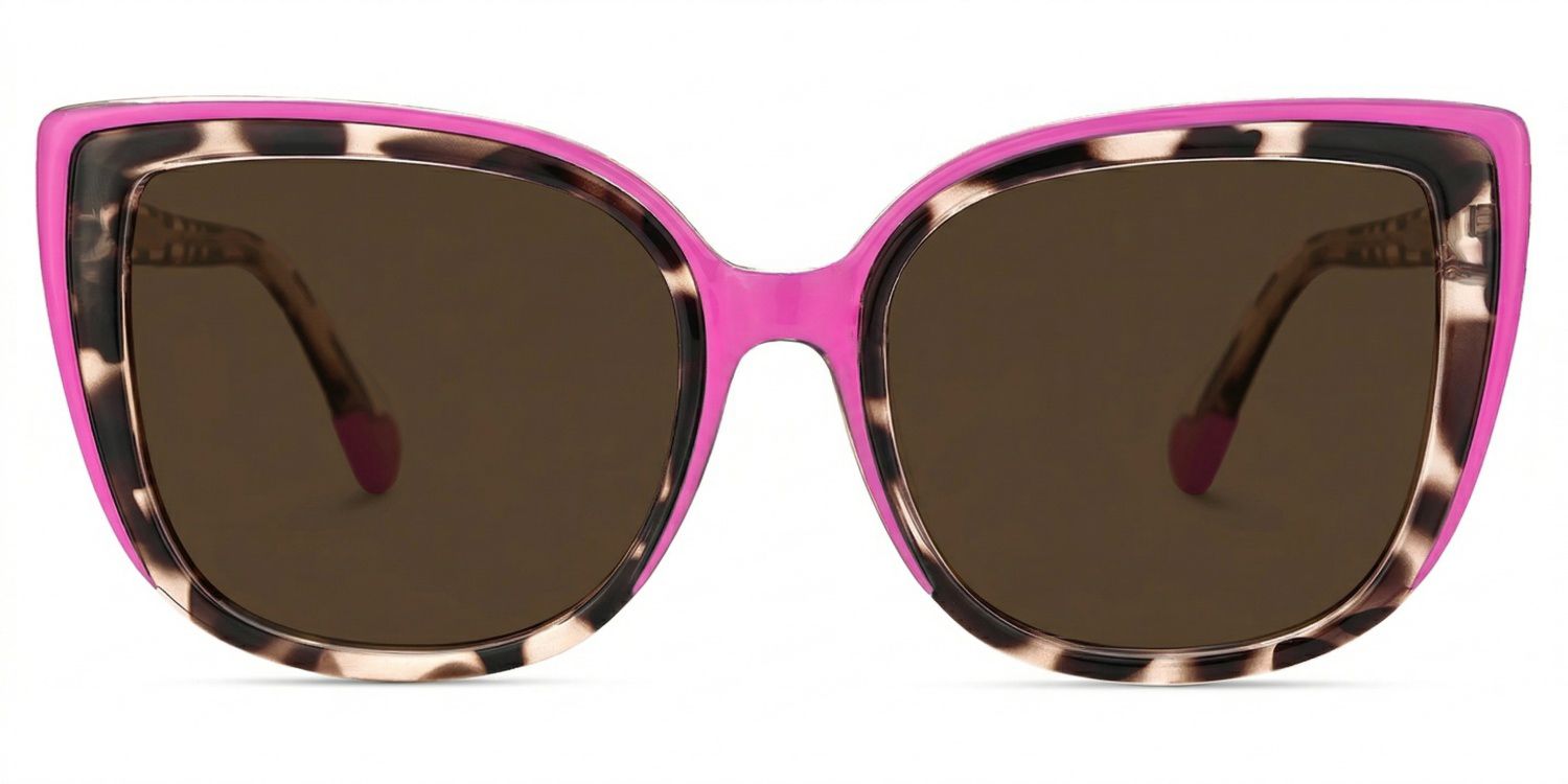 Large Cat Eye Glasses with Pink and Tortoise Frame