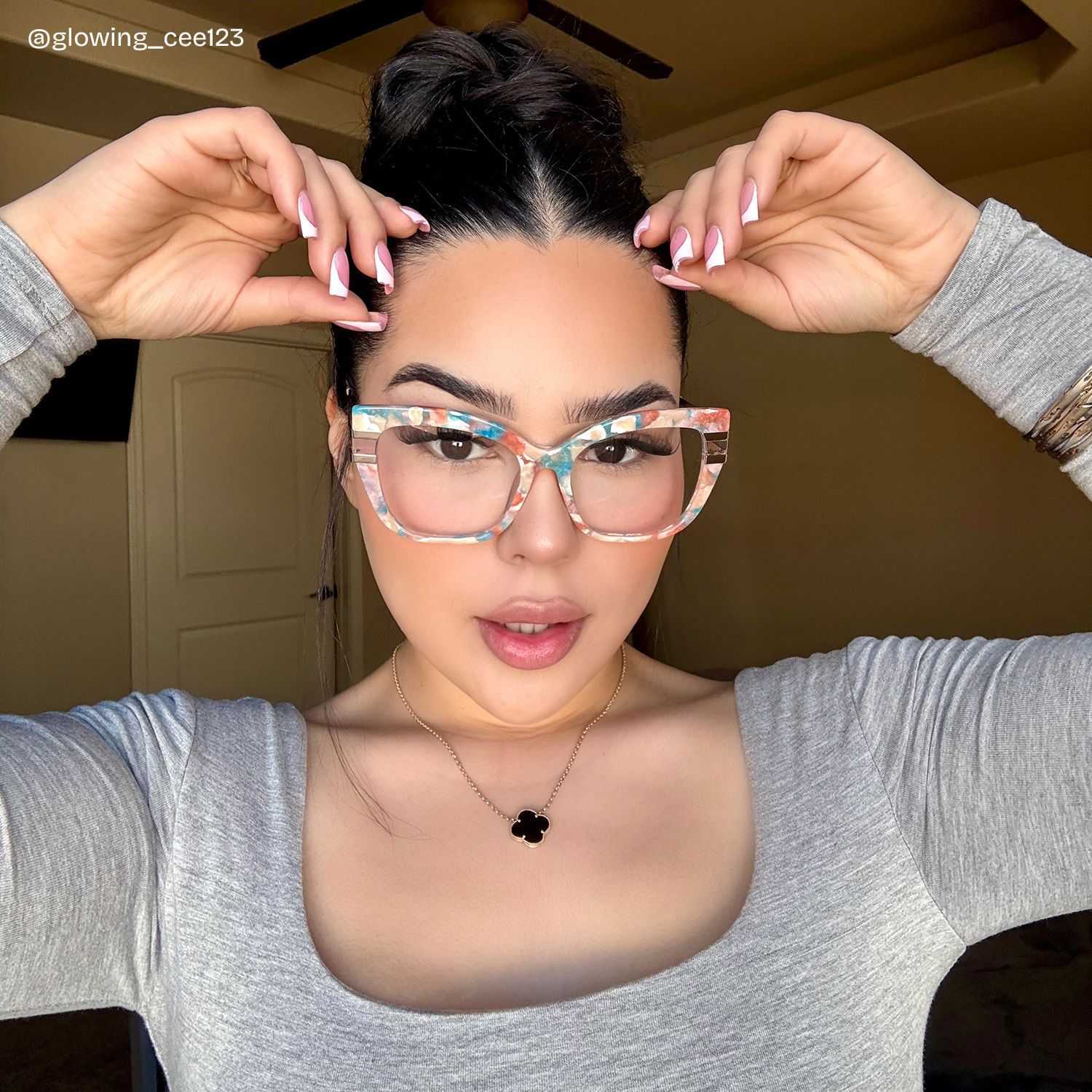 Kieran Eyeglasses in Rectangle Multicolor Frame | Zeelool7