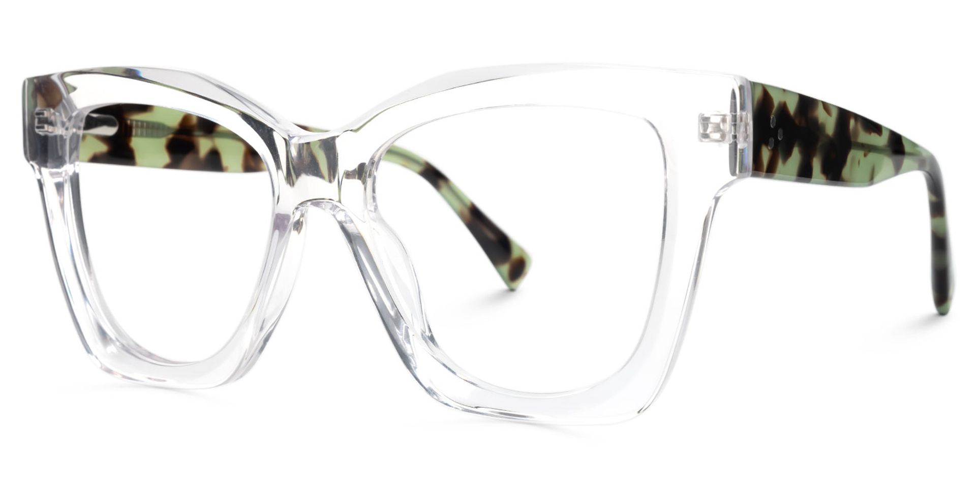 Square Augusta Crystal Glasses deals -Zeelool Glasses2