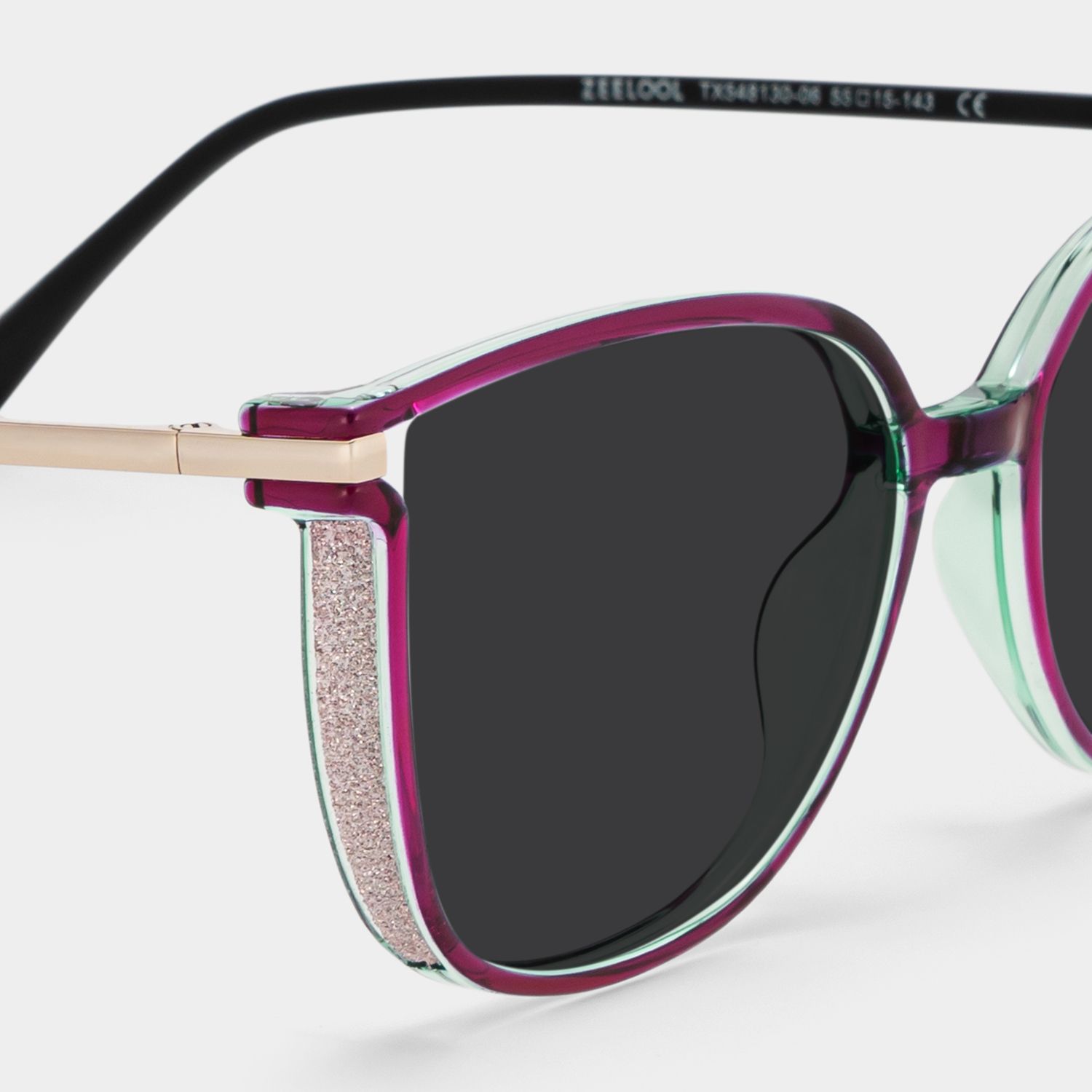Rodz Square Purple Frame Sunglasses | ZEELOOL4