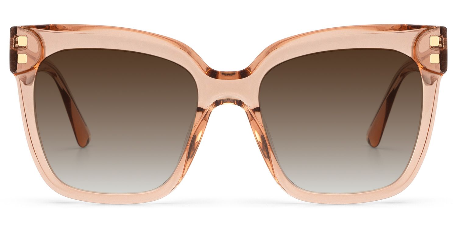 Minguela Square Beige Sunglasses for Women & Men | ZEELOOL