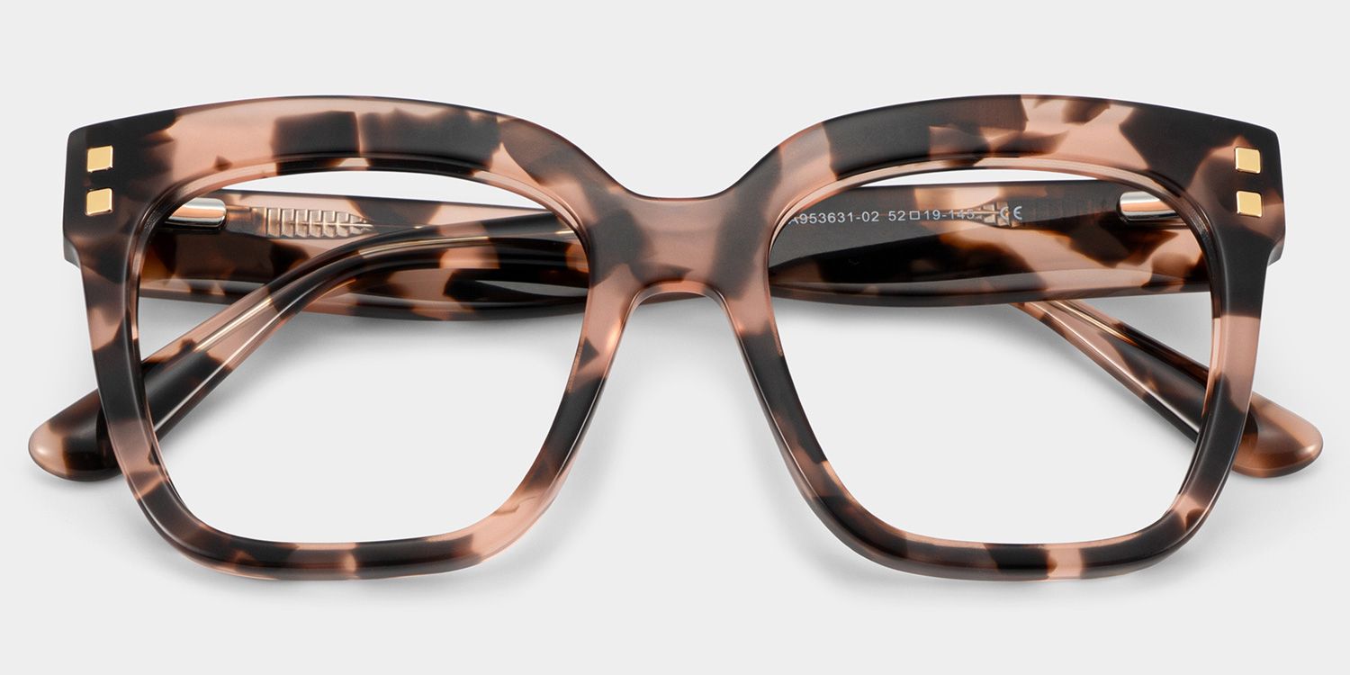 m♡ Minguela Square Cheetah Print Tortoise Glasses | Zeelool
