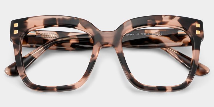 Minguela Pink-Tortoise Square Glasses
