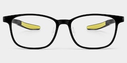 Alexis Rectangle Black Glasses0