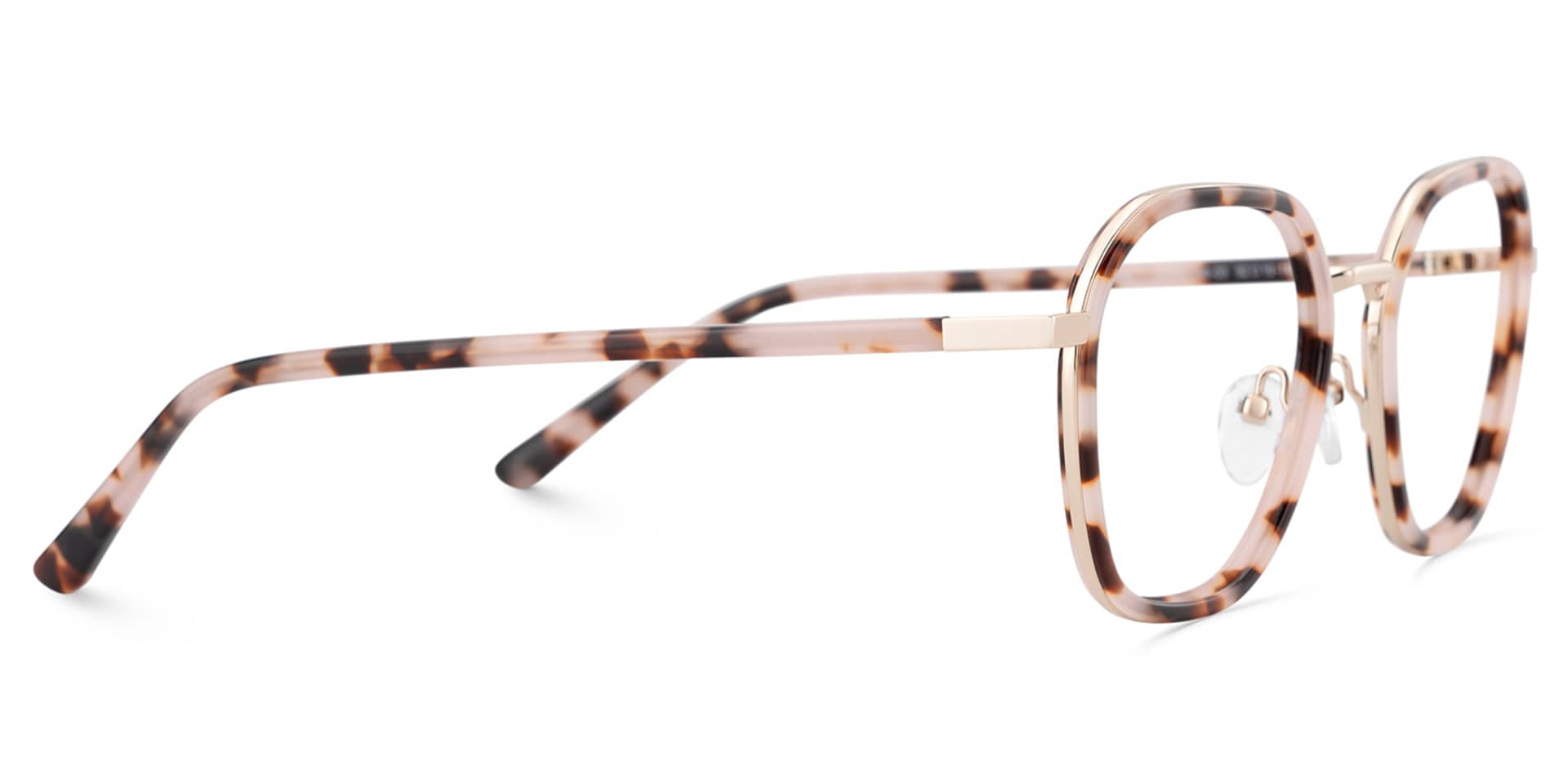 Mitchell Mixed Pink-tortoise Frame Glasses with Geometric Shape | Zeelool4
