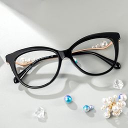 Sherrie Cateye Black Glasses1