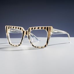 Gipson Cateye Tiger Print Glasses0