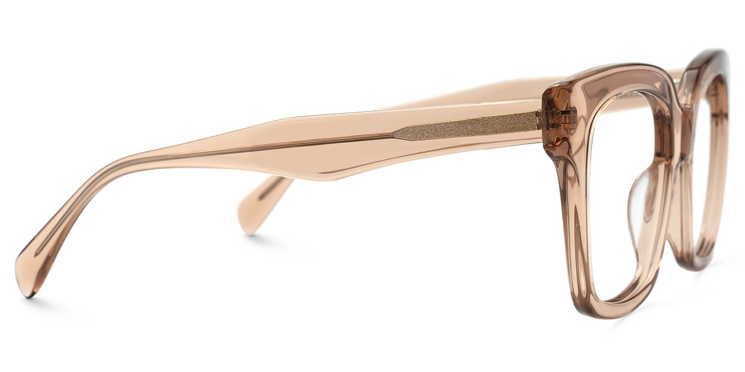 Affordable Beige Trendy Glasses Willard Square Glasses | Zeelool2