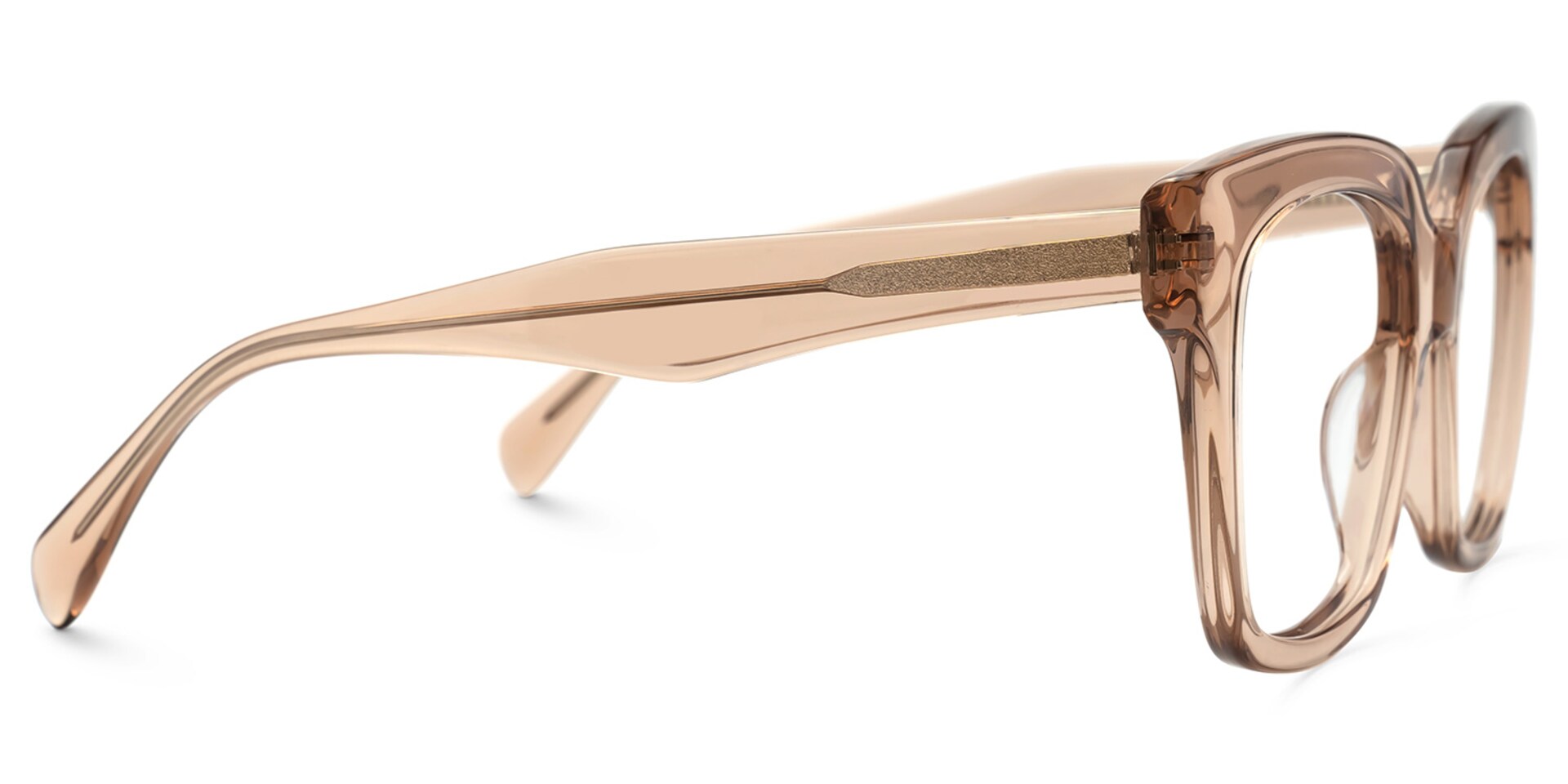 Affordable Champagne Trendy Glasses Willard Square Glasses | Zeelool2